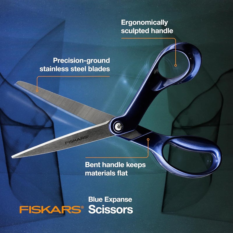Fiskars Explore Scissors, Design Collection, Blue Expanse, 8 Inches - Image 4